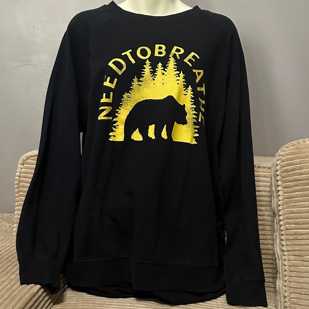 NEED Co. Sweatshirt with Gold Bear Graphic size Large